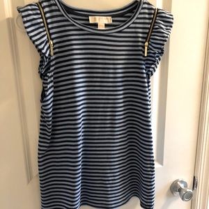 Michael Kors sleeveless blue stripped top